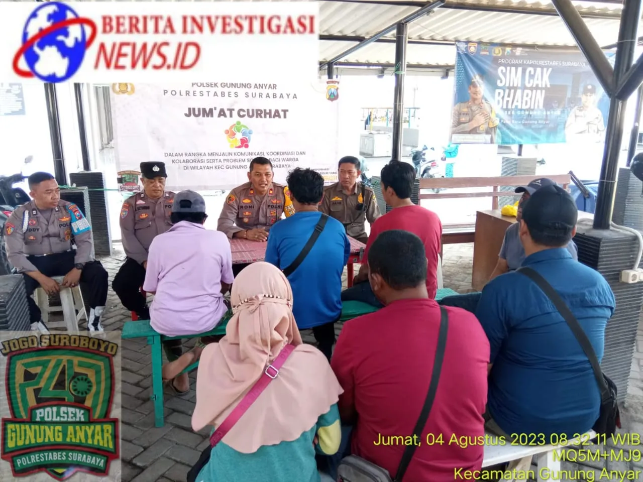 Polsek Gunung Anyar Laksanakan Jum'at Curhat Dalam Rangka Menjaring Aspirasi Masyarakat