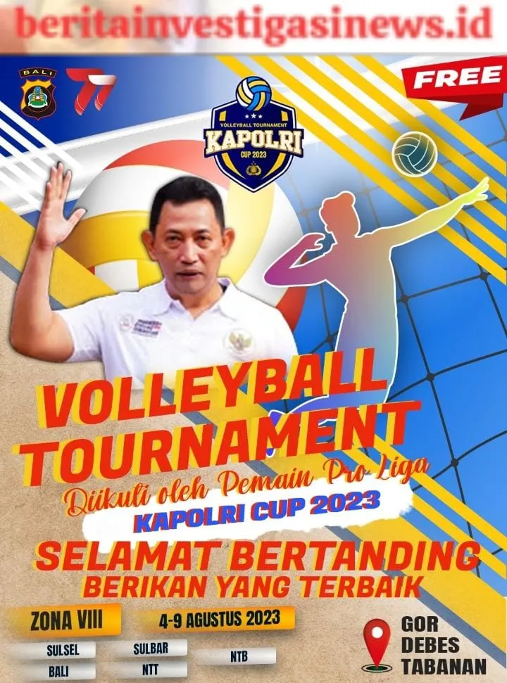 Gratis !! Polda Bali Ajak Masyarakat Saksikan “Volley Ball Tournament Kapolri Cup 2023”