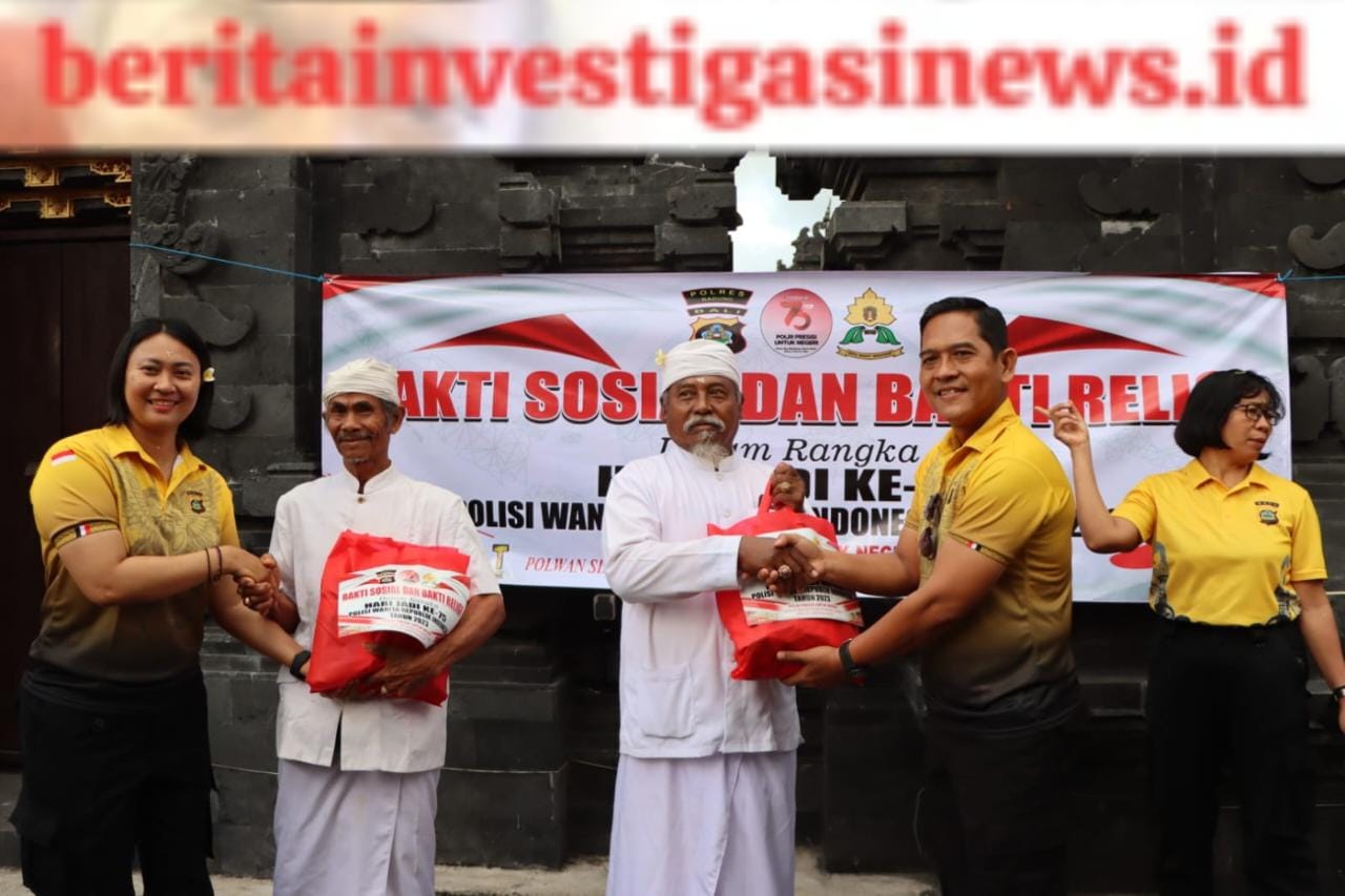 Sambut HUT ke-75 Polwan, Kapolres Badung Pimpin Bakti Sosial dan Bakti Religi 
