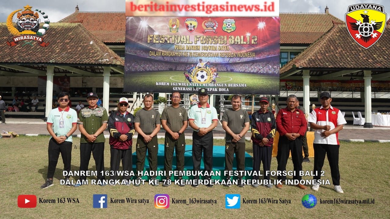 Pembukaan Festival FORSGI Bali 2, Korem 163/WSA Sambut HUT RI ke-78