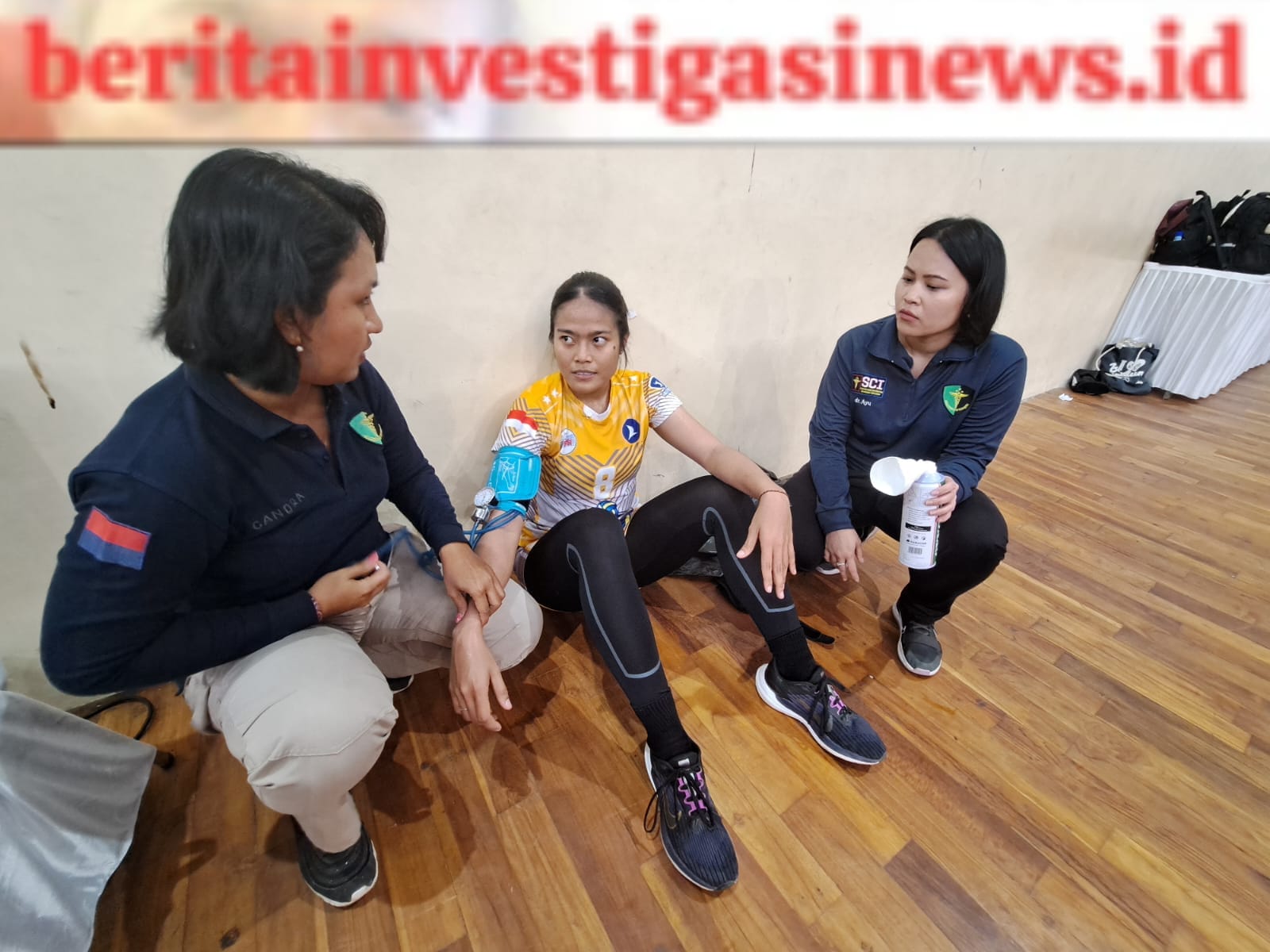 Pelayanan Kesehatan Kepada Atlit Bola Voli Kapolri Cup Zona VIII 2023
