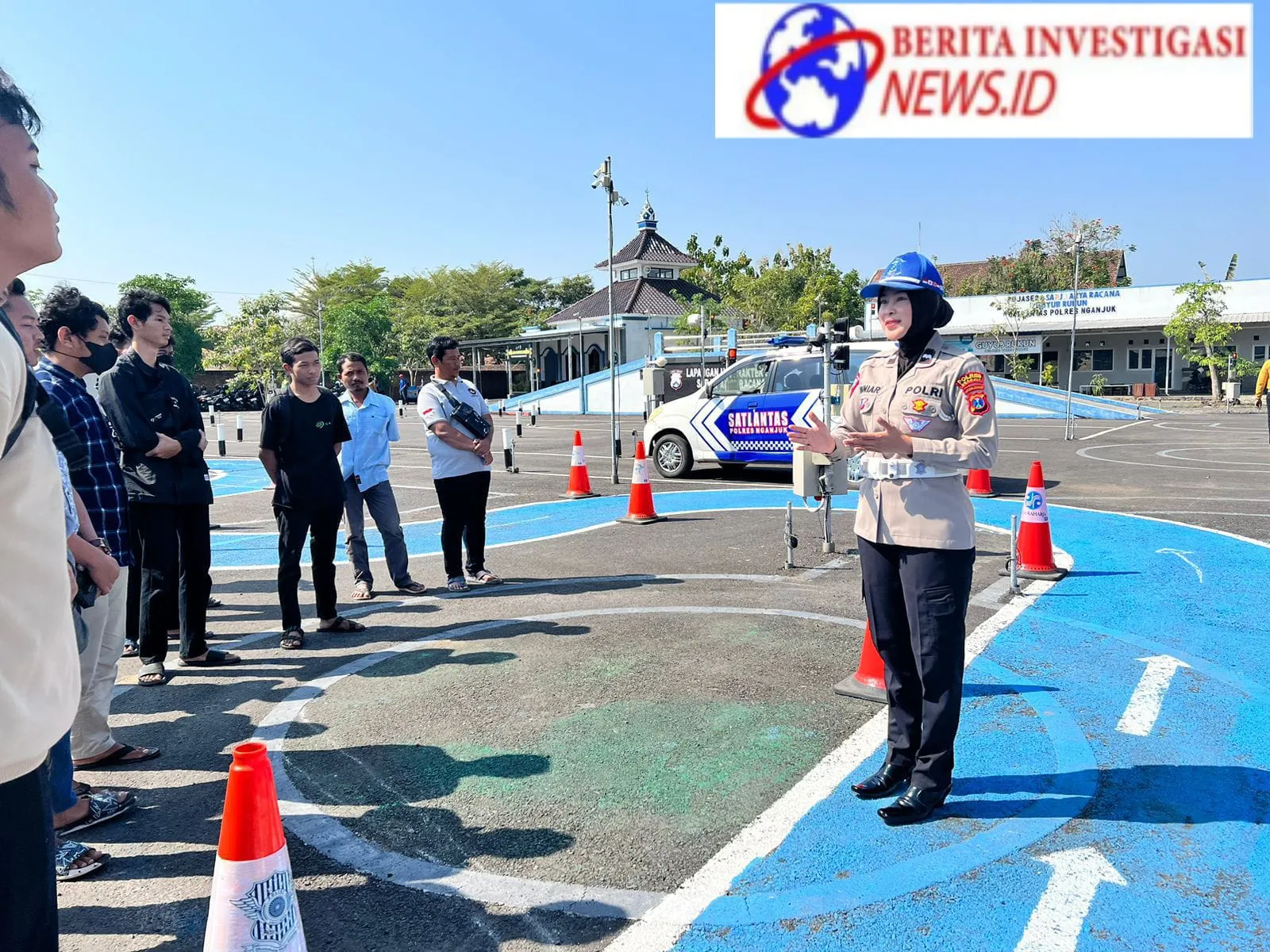 Satlantas Polres Nganjuk Ubah Skema Lintasan dari Angka 8 ke huruf S, Pemohon SIM Rasakan Kemudahan Uji Praktik SIM Model Baru