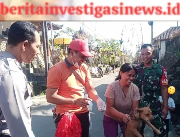 Cegah Rabies, Babinsa-Bhabinkamtibmas Atensi Vaksinasi Rabies Serentak 2023