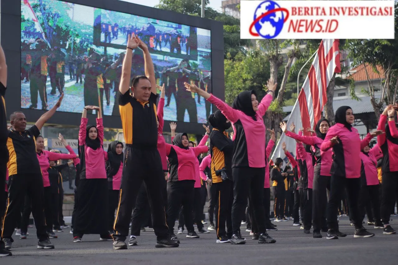 Peringati Hari Jadi Polwan ke-75, Polrestabes Surabaya gelar Olahraga Bersama Bhayangkari