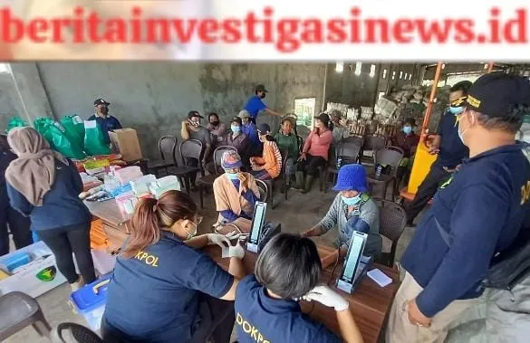 Sinergisitas Dokpol Polres Jembrana Dengan Relawan Kemanusiaan Bagi Sembako dan Periksa Kesehatan