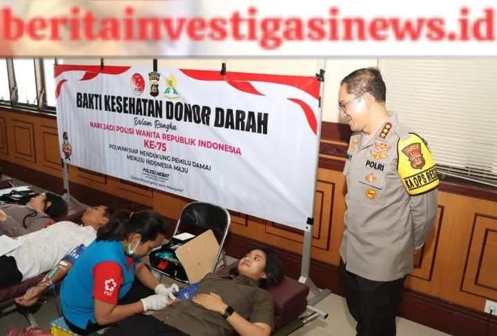 Jelang Hari Jadinya ke-75 Polwan Polresta Denpasar Gelar Bakti Kesehatan Donor Darah