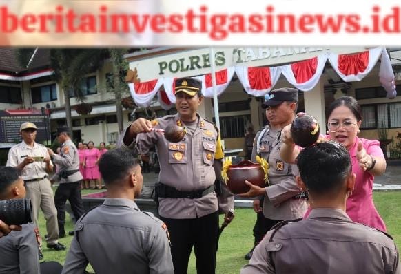 Kapolres Tabanan Pimpin Penerimaan Tradisi Bintara Remaja