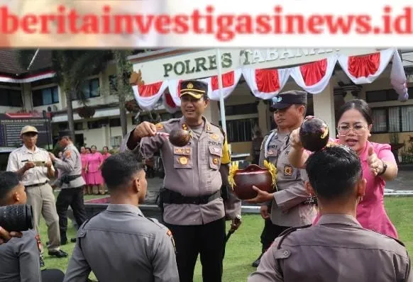 Kapolres Tabanan Pimpin Penerimaan Tradisi Bintara Remaja