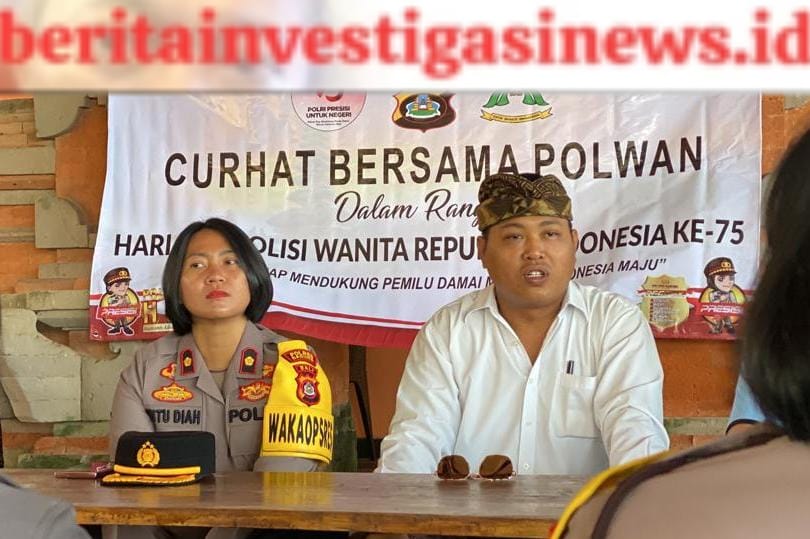 Wakapolres Kompol Putu Diah Kurniawandari Pimpin Kegiatan Polwan Curhat