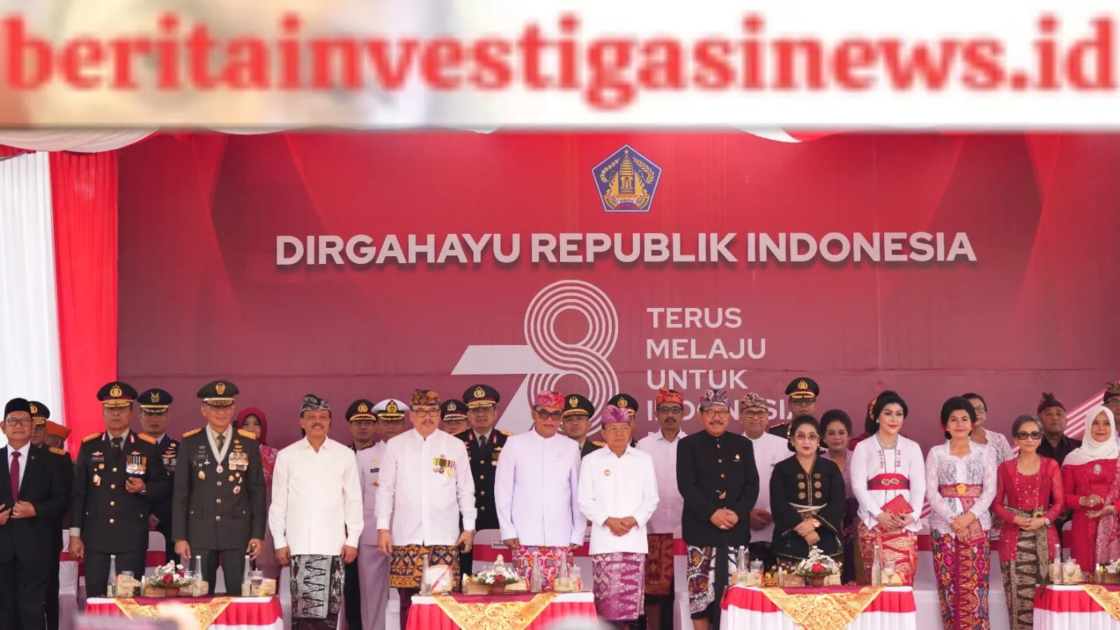 Kapolda Bali Hadiri Upacara Peringatan HUT Ke-78 Kemerdekaan RI di Lapangan Puputan Renon