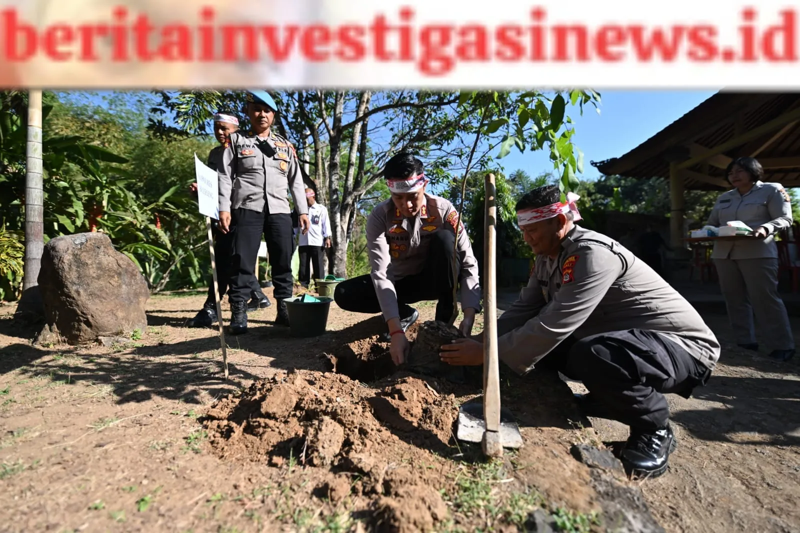 Bhakti Presisi Polri, Polres Buleleng Tanam Pohon Secara Serentak
