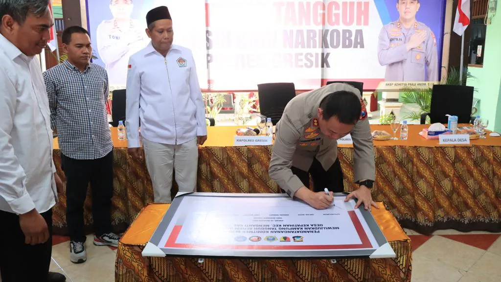 Cegah Peredaran Narkoba, Polres Gresik Bentuk Kampung Tangguh Bersih Narkoba