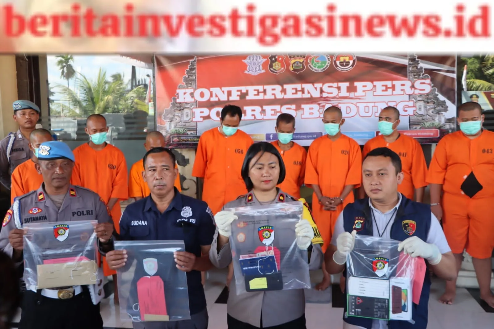 16 Hari Ops Pekat, Polres Badung Ringkus Tersangka Narkoba, Pencurian Hp dan Judi