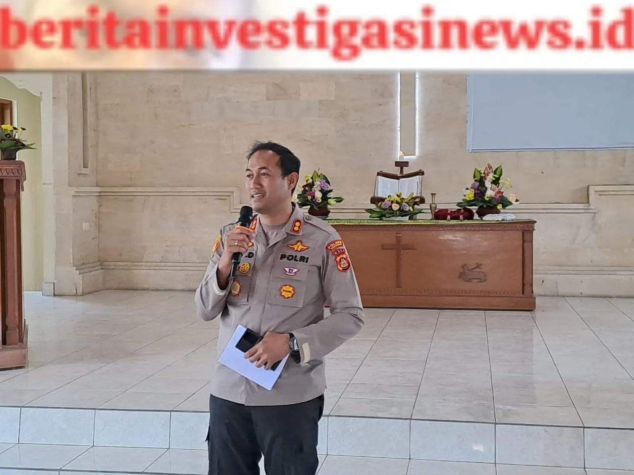 Minggu Kasih Kapolres Tabanan di GKPB Jemaat Immanuel Piling Sampaikan Pesan Kamtibmas