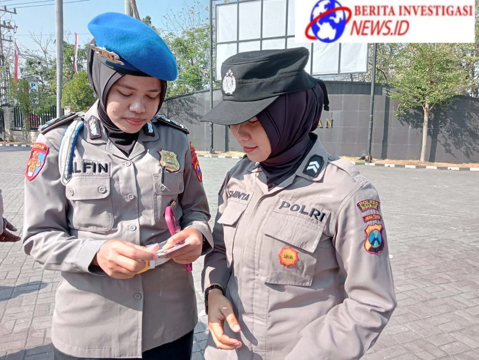 Gaktiblin Anggota Polwan Polres Nganjuk Dalam Rangkaian Hari Jadi Polwan ke-75 tahun 2023