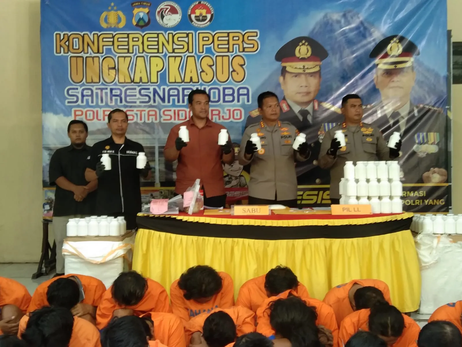 Polresta Sidoarjo Ungkap Kasus OPS Tumpas Narkoba Semeru 2023