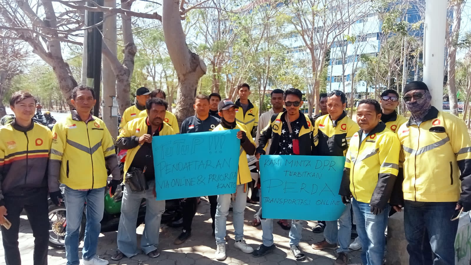 Driver Maxim Kembali Lakukan Aksi Demo