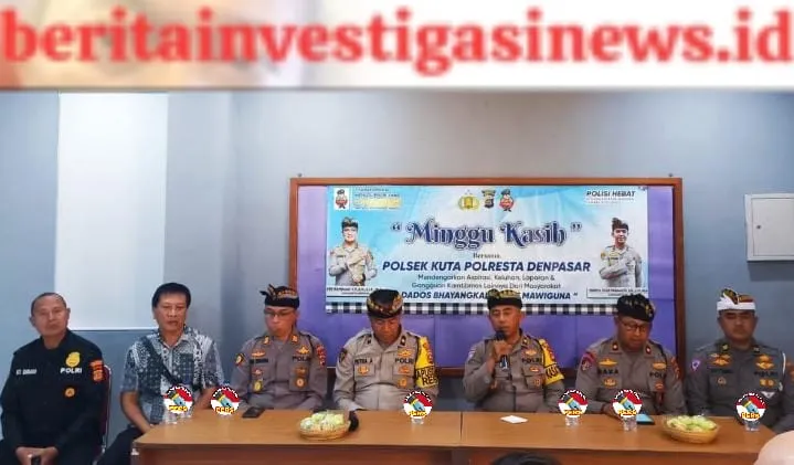 Minggu Kasih Polsek Kuta Gabung Polresta Denpasar Dengarkan Aspirasi Jemaat Gereja