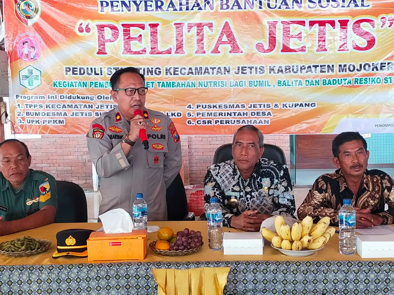 Sinergitas Polres Mojokerto Kota Bersama TNI Dukung Pemerintah Tangani Stunting
