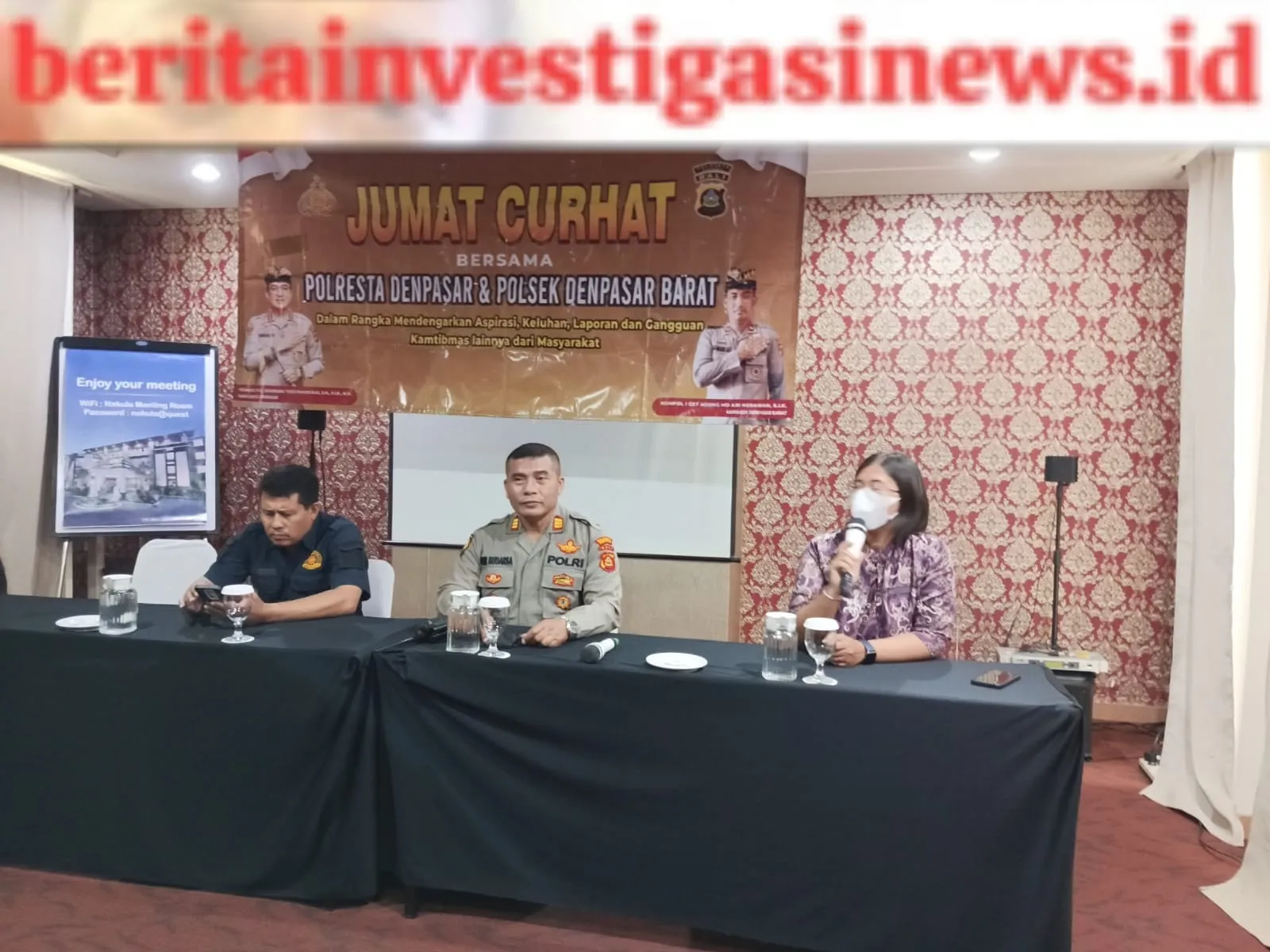 Jawab Aspirasi Masyarakat Melalui Jumat Curhat Polsek Denbar di Hotel San Quest