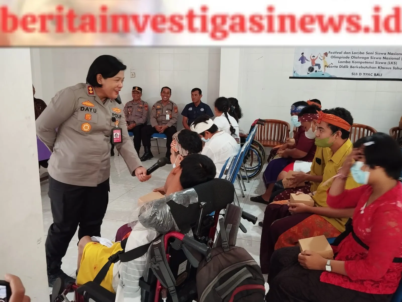 Kapolres Kawban Kunjungi Yayasan Pembinaan Anak Cacat Jimbaran