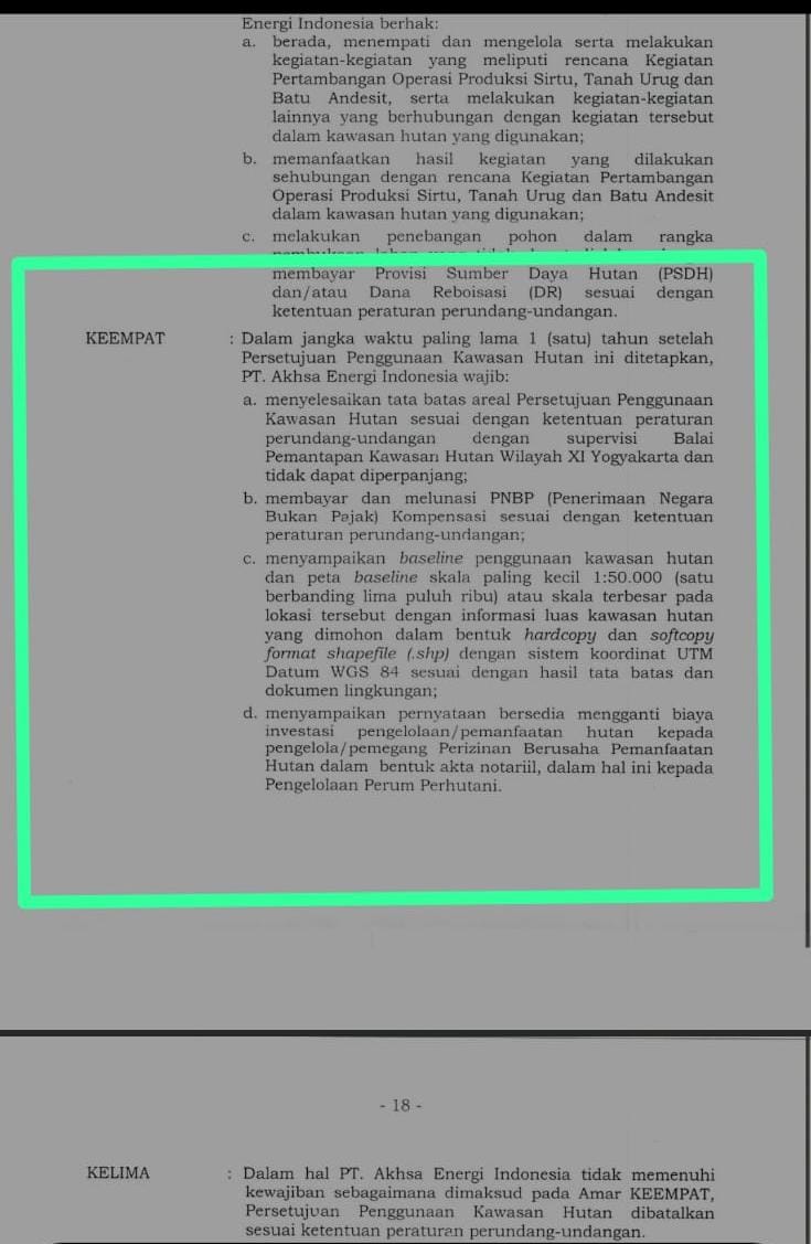 PT Aksa Energi Indonesia Diduga Langgar Kepmen LHK Tahun 2022 Tentang PNBP Disorot LSM Mapak