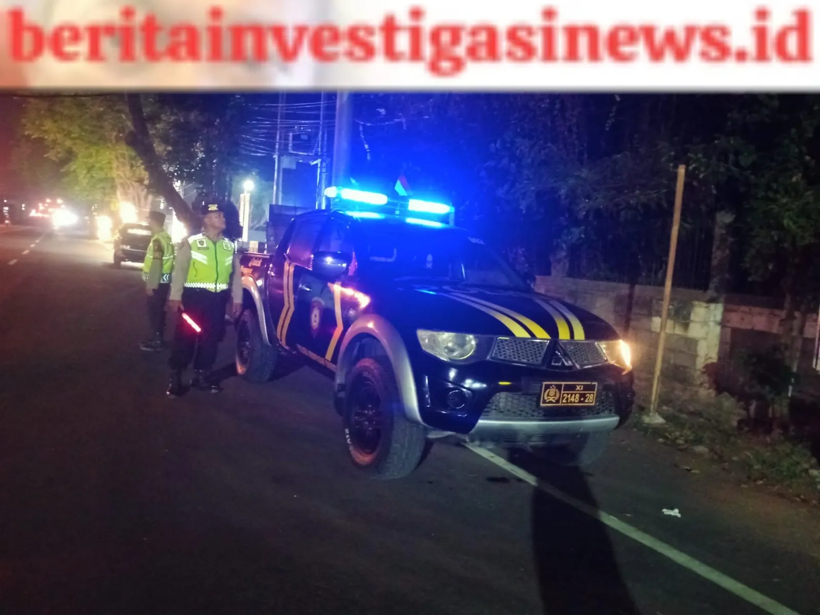 Minimalisir Guan Kamtibmas Polsek Denpasar Barat Terapkan Bluelight Patrol