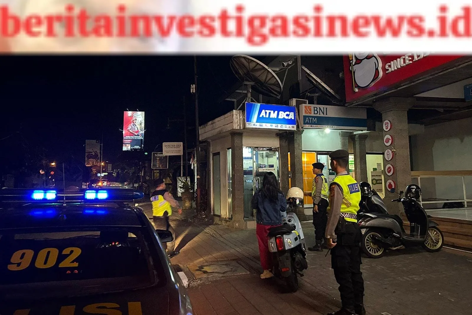 Unit Patroli Satuan Samapta Polres Badung Tingkatkan Blue Light Patrol