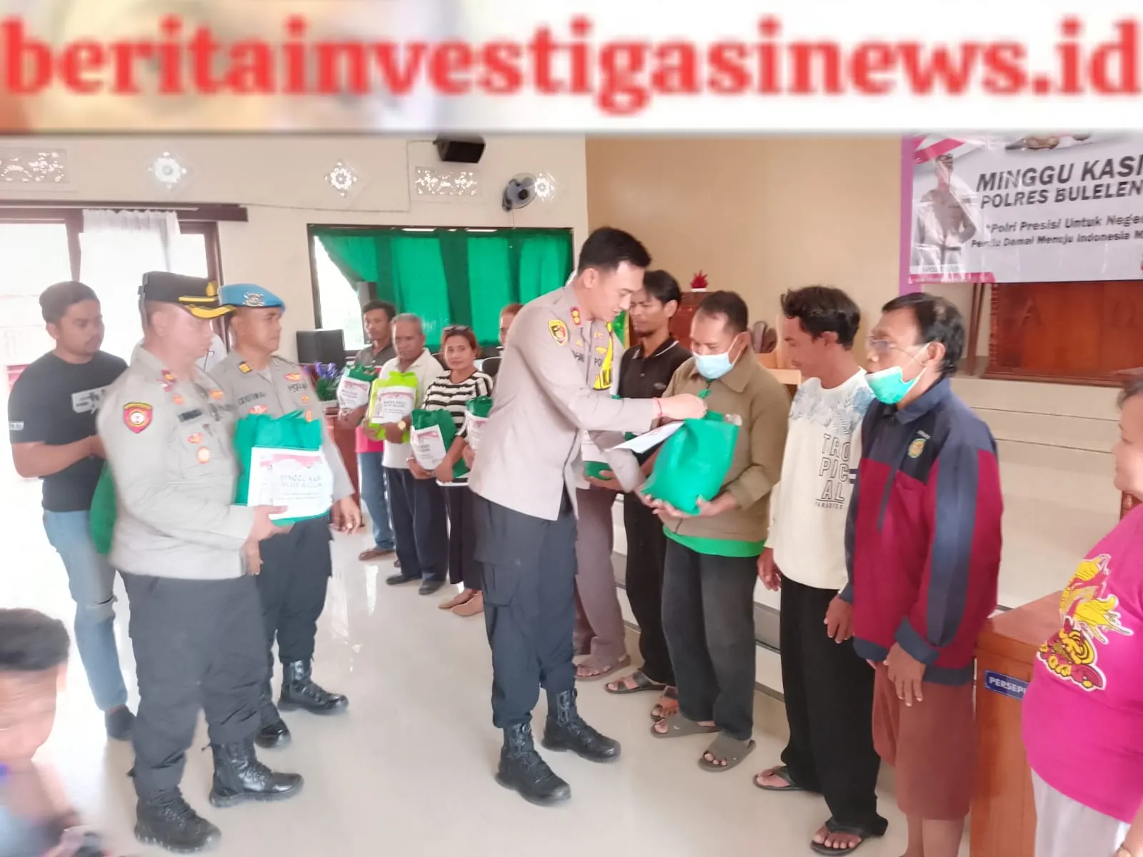 Minggu Kasih Polres Buleleng Berikan Tali Kasih ke Gereja GKPB Pelangi Kasih