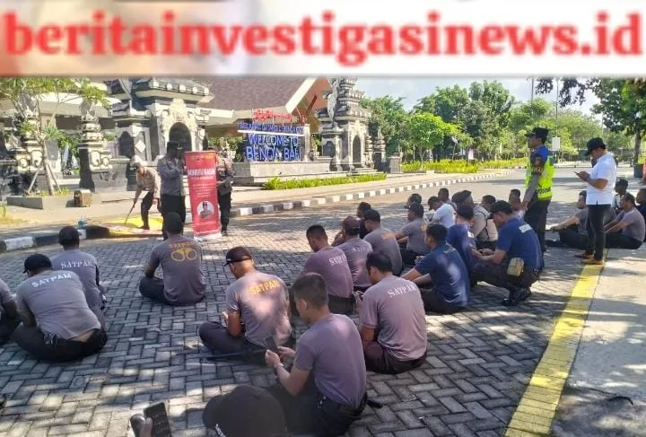 Personil Polsek Benoa Lakukan Kegiatan Minggu Kasih Bersama Para Security