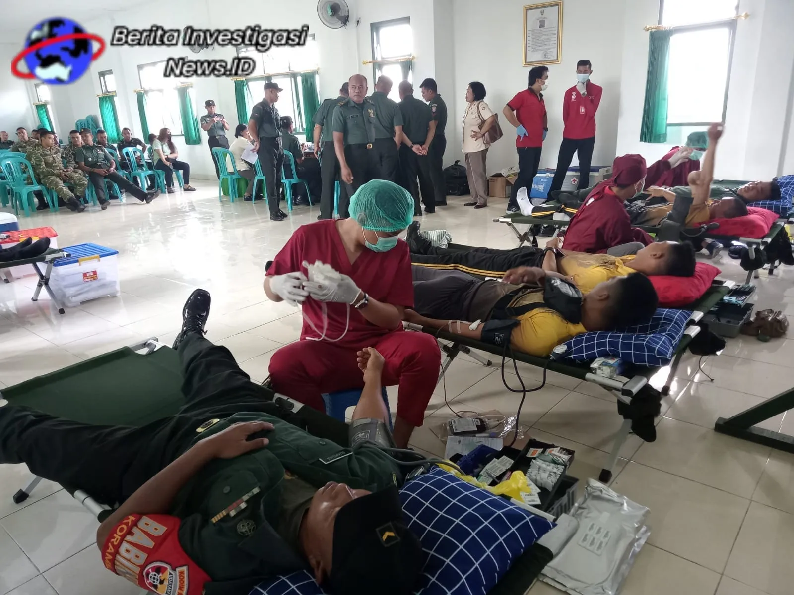 Bakkes Donor Darah dan Yankes Masal Kodim Gianyar Sambut HUT TNI ke 78