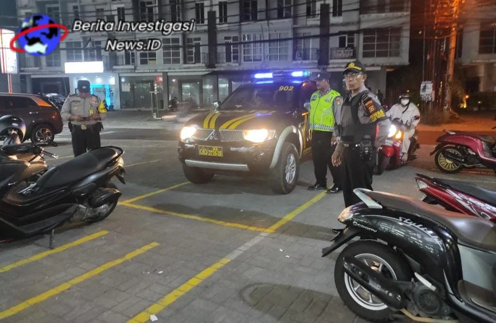 Pelihara Kamtibmas, Polsek Kutsel Rutin Laksanakan Blue Light Patrol