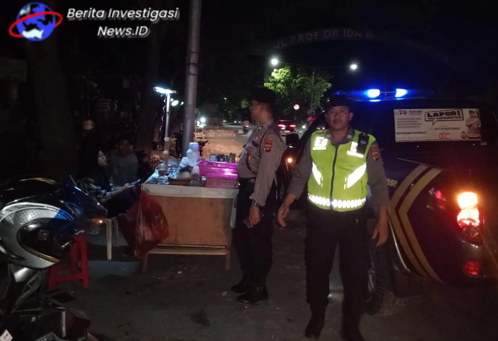 Cara Polsek Dentim Cegah Aksi Kriminal Rutinkan Blue Light Patrol