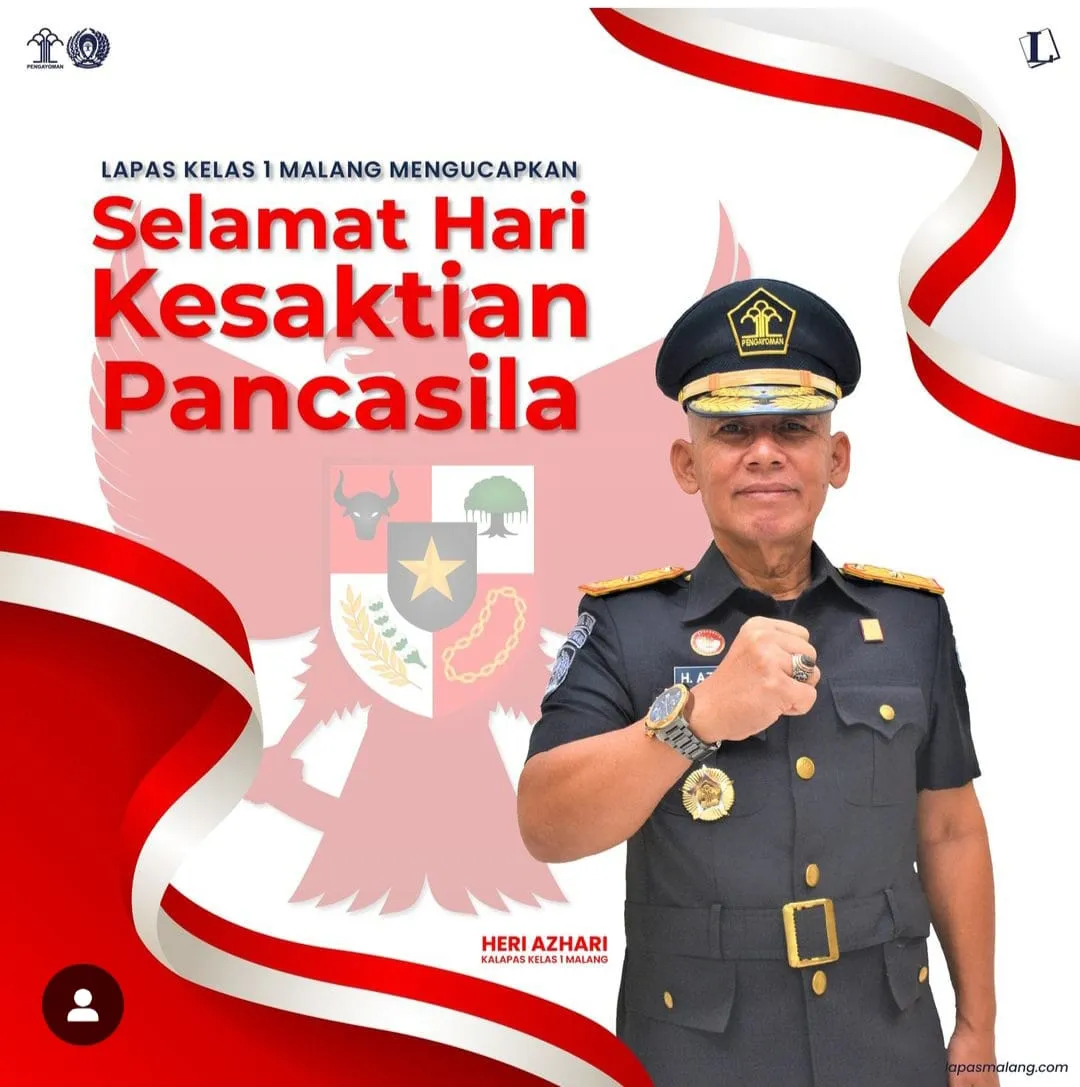 Keluarga Besar Lembaga Pemasyarakatan Kelas I Malang, Mengucapkan: Selamat Hari Kesaktian Pancasila