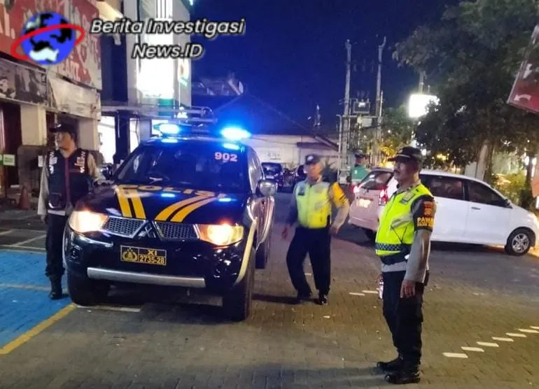 Turunkan Crime Total Polsek Kutsel Rutin Gelar Blue Light Patrol