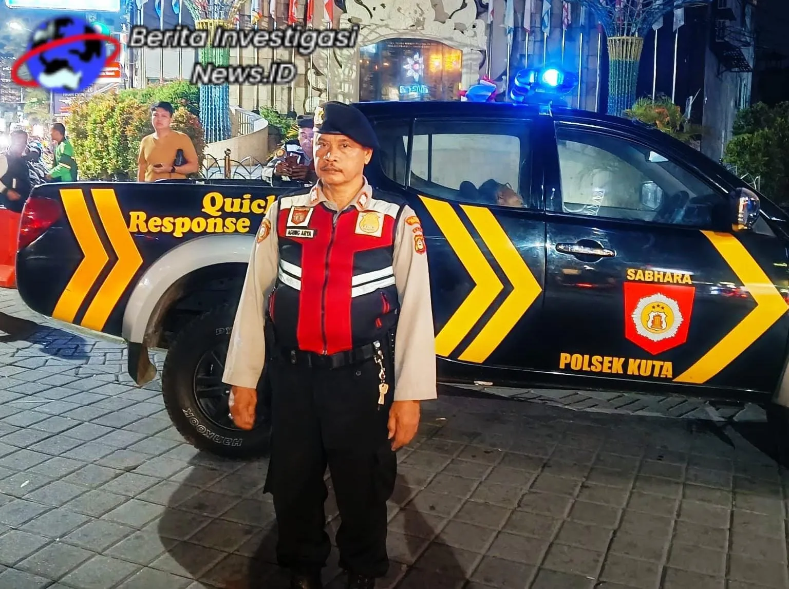 Tingkatkan Kegiatan Blue Light Patrol Polsek Kuta Jaga Kamtibmas Wilkum