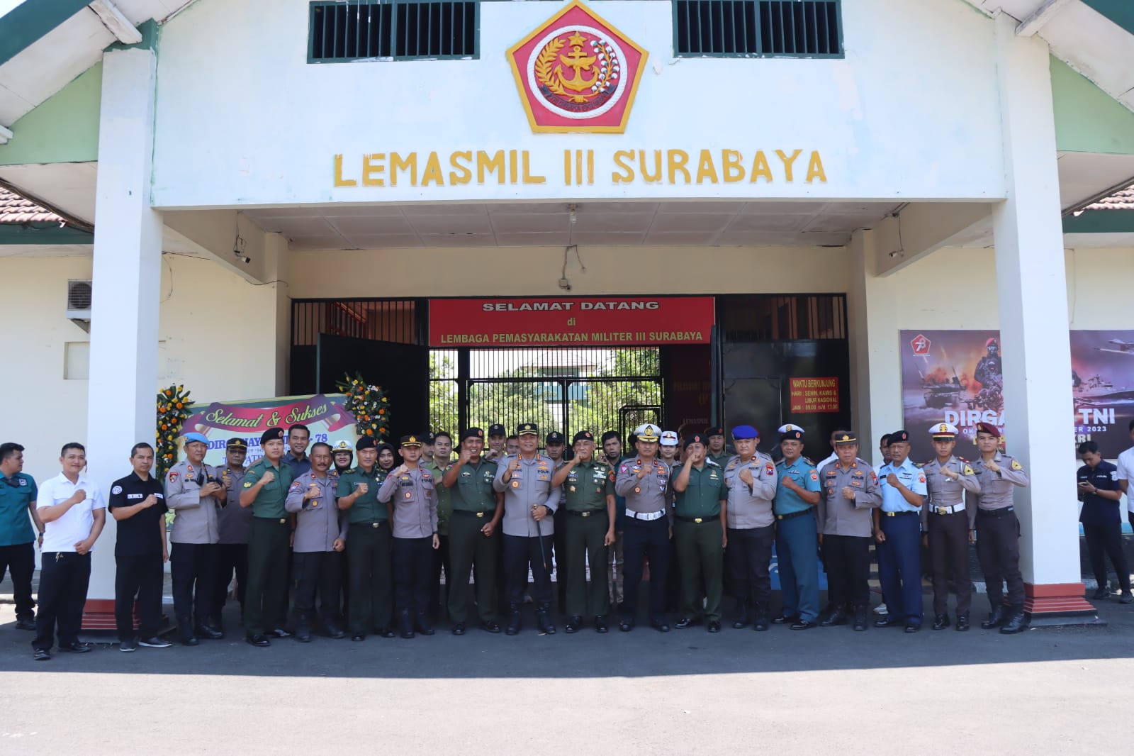 Polresta Sidoarjo Perkuat Sinergitas Dalam Kunjungan HUT TNI ke-78