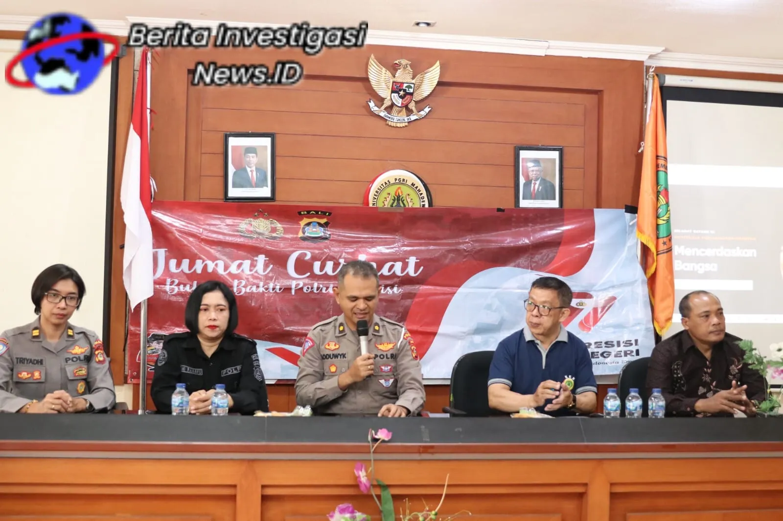 Jumat Curhat Polda Bali Adakan Tanya Jawab Dengan Mahasiswa Kampus IKIP PGRI Bali
