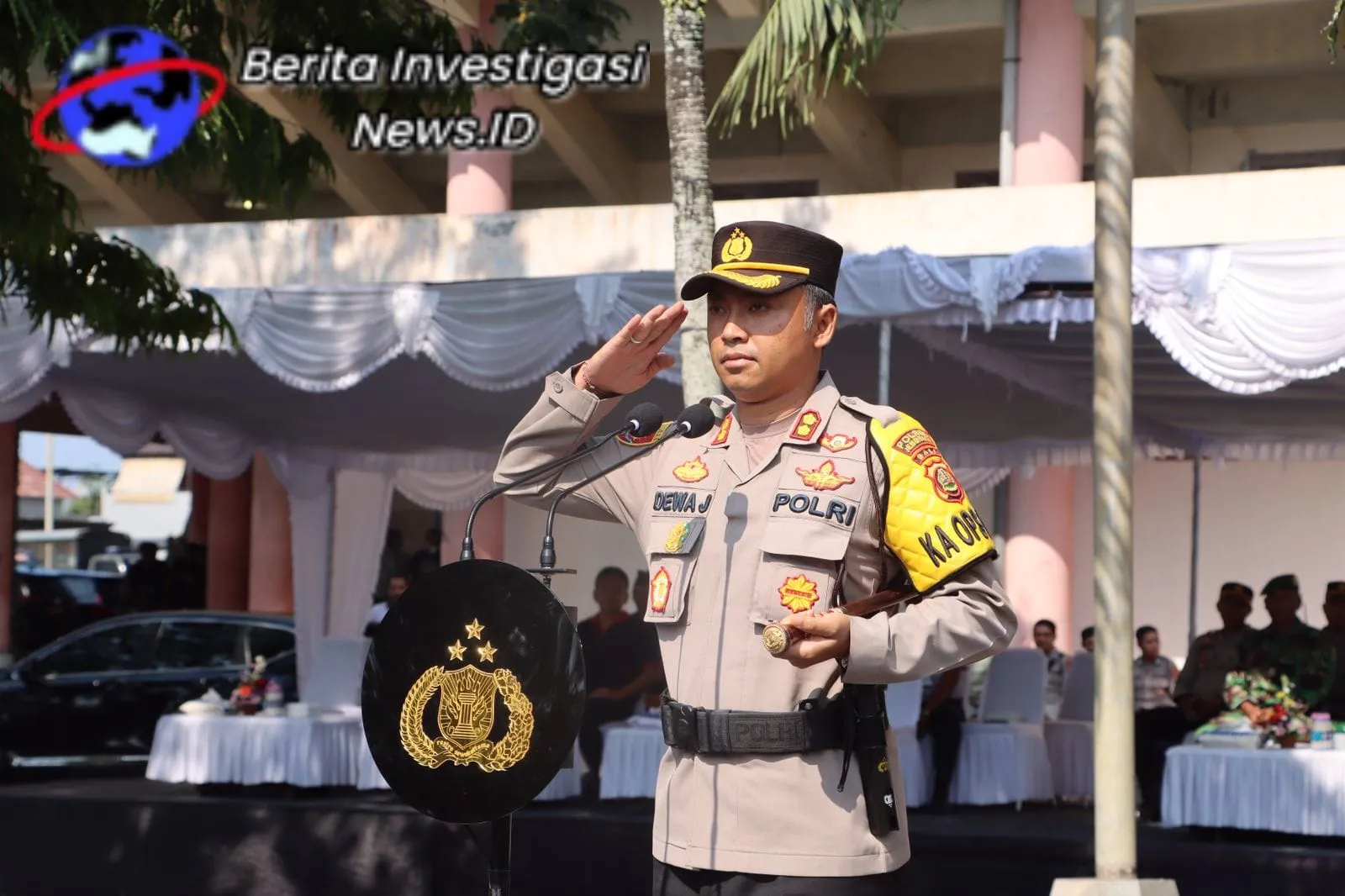 Kapolres Pimpin Apel Kesiapan Simulasi Sispamkota Pemilu 2023-2024 di Kabupaten Jembrana