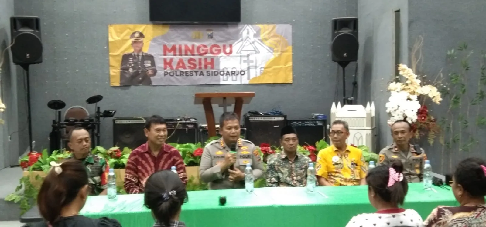 Minggu Kasih Polresta Sidoarjo Ajak Jemaat Gereja Perhimpunan Injili Baptis Indonesia Berdialog dan Tatap Muka