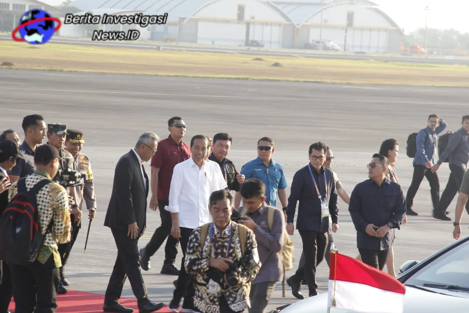 Kapolda Bali Dampingi Kapolri dan Panglima TNI Sambut Kedatangan Presiden RI