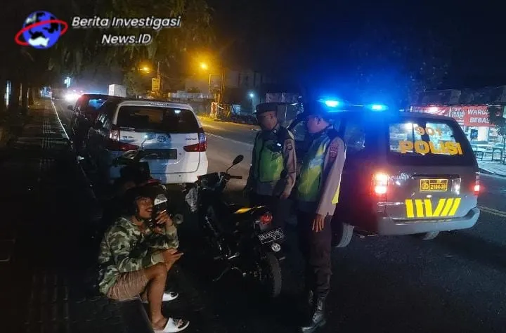 Laksanakan Blue Light Patrol Polsek Denut Cegah Gangguan Kamtibmas