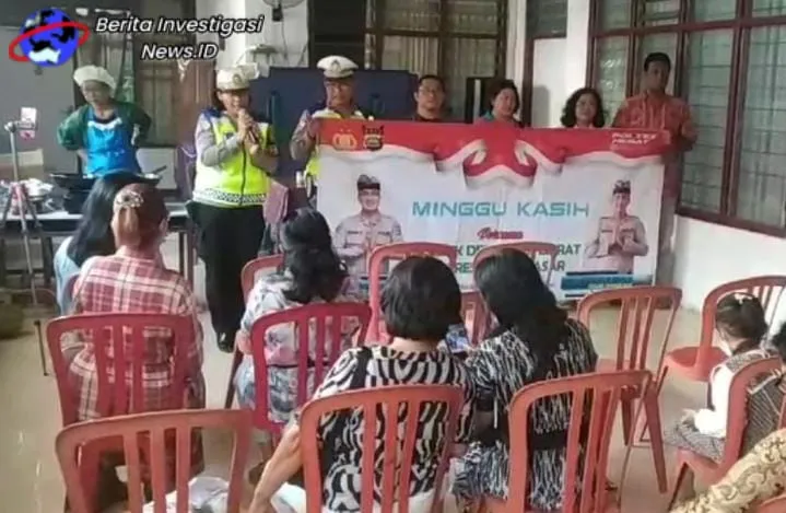 Wadahi Aspirasi Masyarakat, Polsek Denbar Laksanakan Minggu Kasih Digereja Paroki Santo Petrus