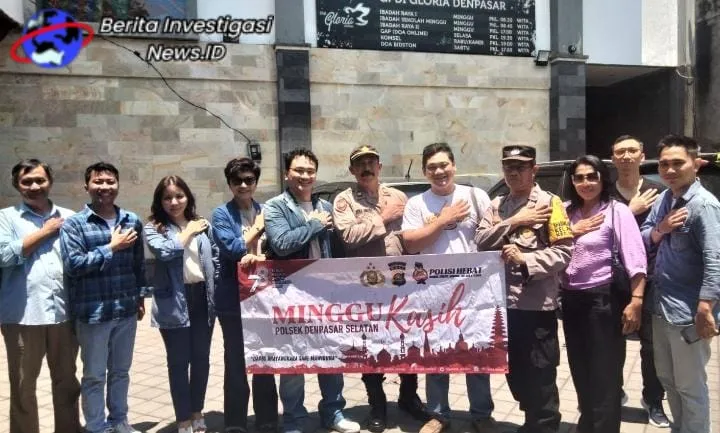 Jemaat Gereja GPdi Kelurahan Panjer Bersama Program Minggu Kasih Polsek Densel