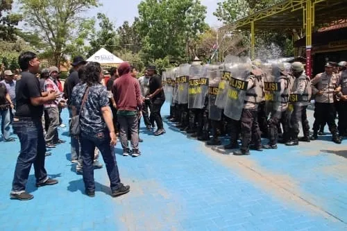 Siap Amankan Pemilu 2024, Polres Bangkalan Gelar Simulasi Sispamkota