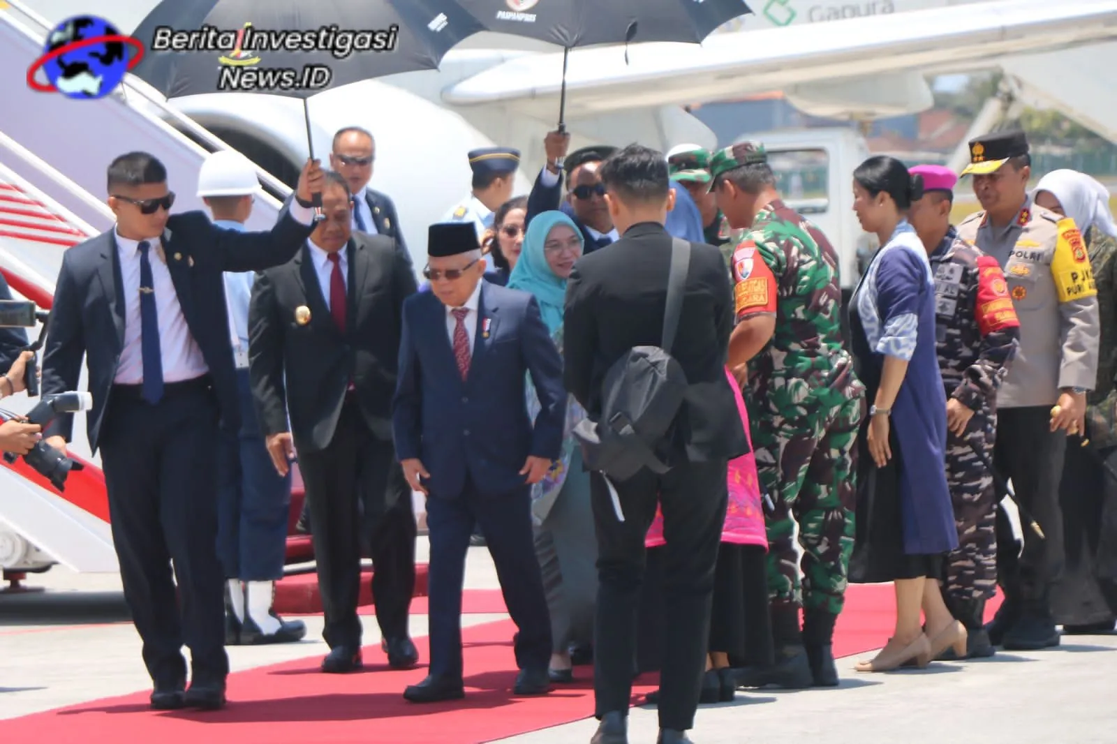 Kapolda Bali Sambut Kedatangan Wapres RI