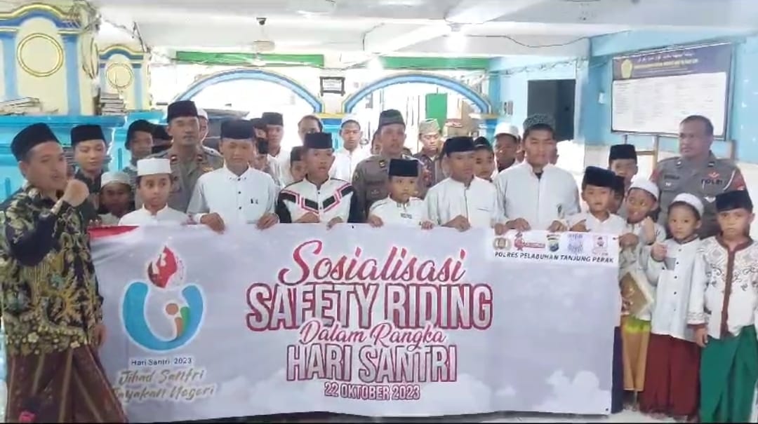 Sambut Hari Santri Polres Tanjung Perak Ajak Santri Wani Berbudaya Tertib