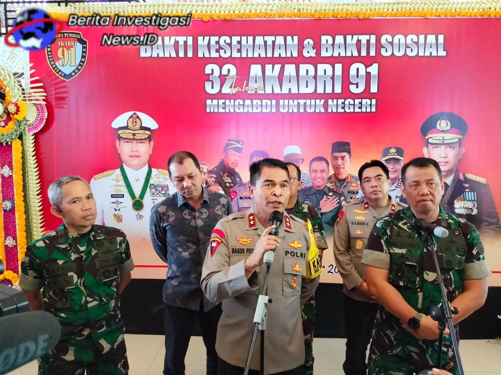 32 Tahun Mengabdi Untuk Negeri Sinergitas TNI-POLRI "Akabri 91" Laksanakan Bakti Kesehatan &amp; Bakti Sosial