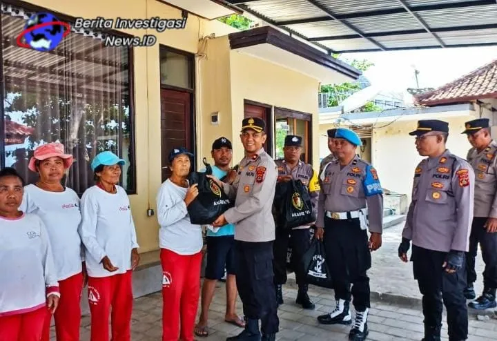 Polsek Kuta Salurkan Bantuan Paket Sembako AKABRI '91 Bagi Warga Yang Berhak