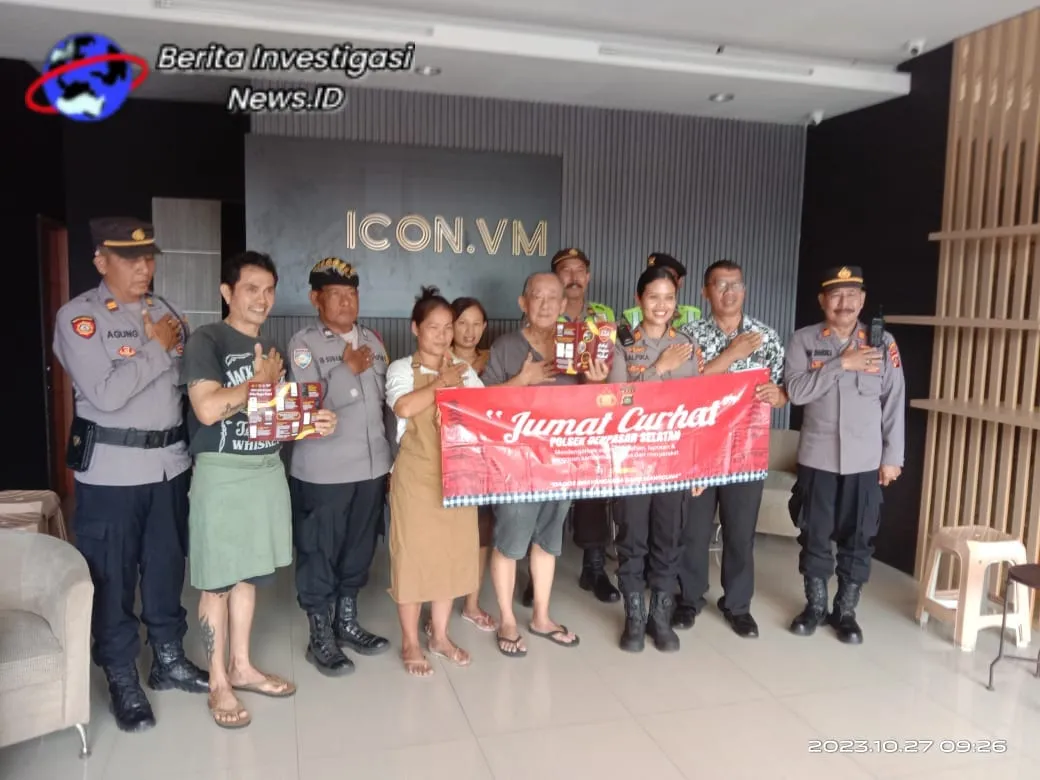 Kapolsek Densel Gelar Jumat Curhat Dengan Pekerja Bali Ratu Pie Susu &amp; Pia